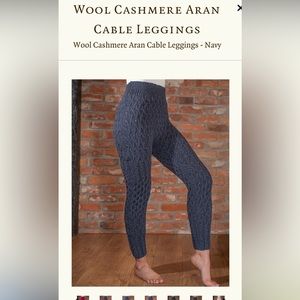 - Wool Cashmere Aran Cable Leggings